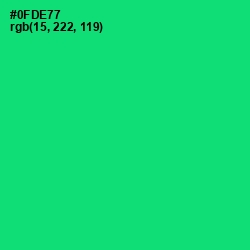 #0FDE77 - Spring Green Color Image