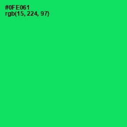 #0FE061 - Spring Green Color Image