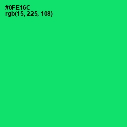 #0FE16C - Spring Green Color Image