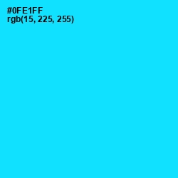 #0FE1FF - Cyan / Aqua Color Image