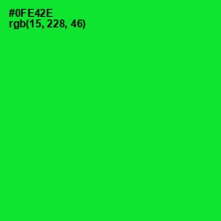 #0FE42E - Green Color Image