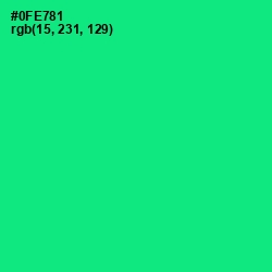 #0FE781 - Caribbean Green Color Image