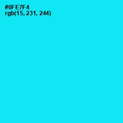 #0FE7F4 - Cyan / Aqua Color Image