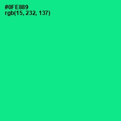 #0FE889 - Caribbean Green Color Image