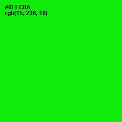 #0FEC0A - Green Color Image
