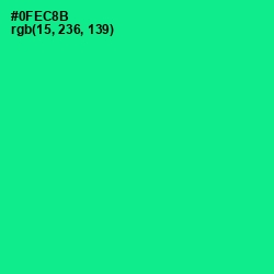 #0FEC8B - Caribbean Green Color Image
