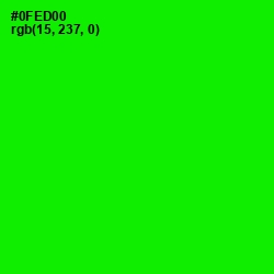 #0FED00 - Green Color Image