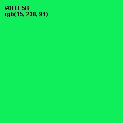#0FEE5B - Malachite Color Image
