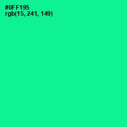 #0FF195 - Caribbean Green Color Image