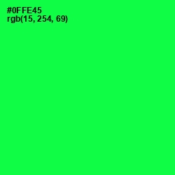 #0FFE45 - Malachite Color Image