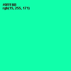 #0FFFAB - Caribbean Green Color Image