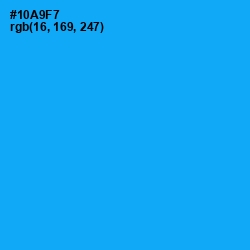 #10A9F7 - Dodger Blue Color Image