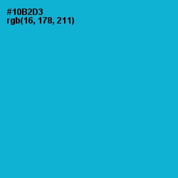 #10B2D3 - Cerulean Color Image