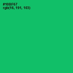 #10BF67 - Jade Color Image