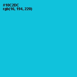 #10C2DC - Robin's Egg Blue Color Image