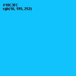 #10C3FC - Bright Turquoise Color Image