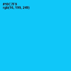 #10C7F9 - Bright Turquoise Color Image