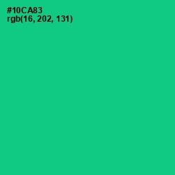 #10CA83 - Caribbean Green Color Image