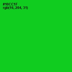 #10CC1F - Green Color Image