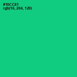 #10CC81 - Caribbean Green Color Image