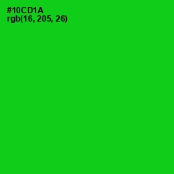 #10CD1A - Green Color Image