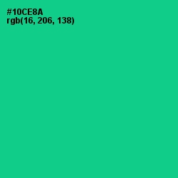 #10CE8A - Caribbean Green Color Image