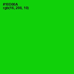 #10D00A - Green Color Image