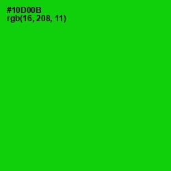 #10D00B - Green Color Image