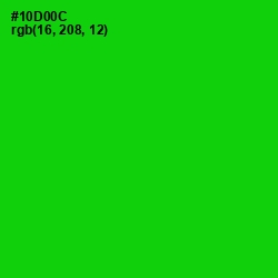 #10D00C - Green Color Image