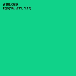 #10D389 - Caribbean Green Color Image