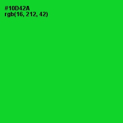 #10D42A - Green Color Image