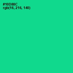 #10D88C - Caribbean Green Color Image