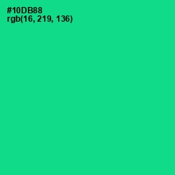 #10DB88 - Caribbean Green Color Image