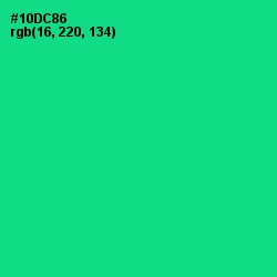 #10DC86 - Caribbean Green Color Image