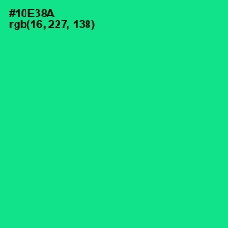 #10E38A - Caribbean Green Color Image