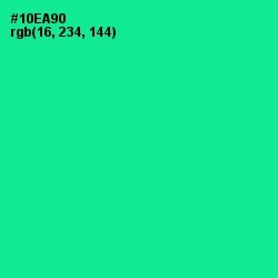 #10EA90 - Caribbean Green Color Image