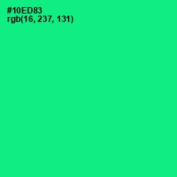 #10ED83 - Caribbean Green Color Image