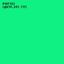 #10F183 - Caribbean Green Color Image