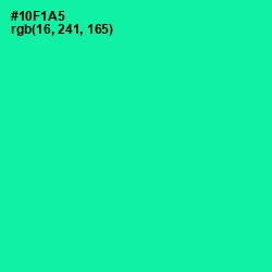 #10F1A5 - Caribbean Green Color Image