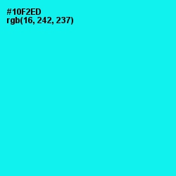 #10F2ED - Cyan / Aqua Color Image