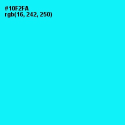 #10F2FA - Cyan / Aqua Color Image