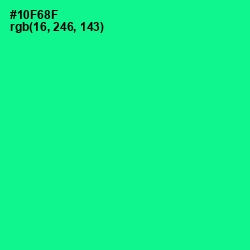 #10F68F - Caribbean Green Color Image