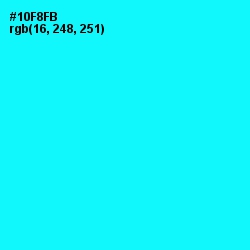 #10F8FB - Cyan / Aqua Color Image