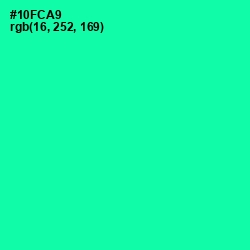 #10FCA9 - Caribbean Green Color Image