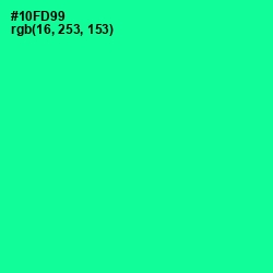 #10FD99 - Caribbean Green Color Image