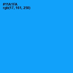 #11A1FA - Dodger Blue Color Image