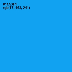 #11A3F1 - Dodger Blue Color Image