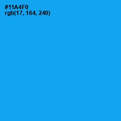 #11A4F0 - Dodger Blue Color Image