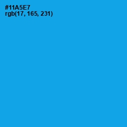 #11A5E7 - Cerulean Color Image