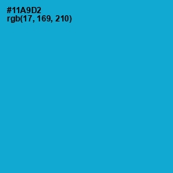 #11A9D2 - Cerulean Color Image